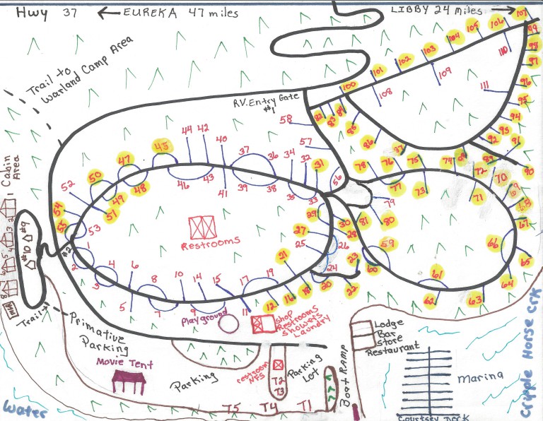 koocanusa Resort Map